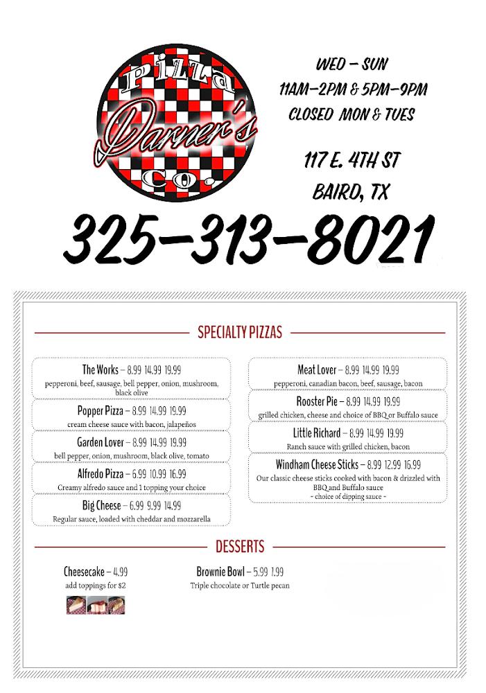 Darner Pizza Co. Menu image 3